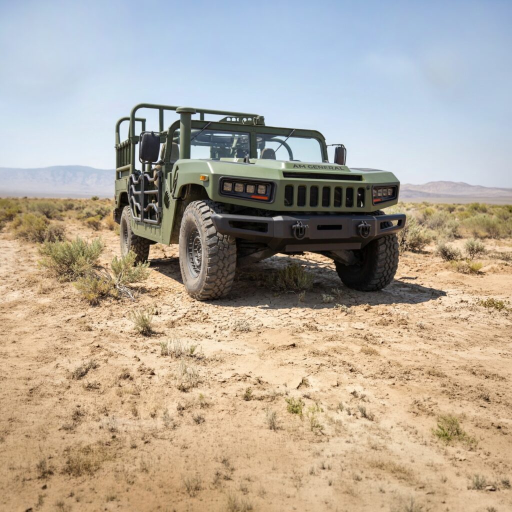 Das High Mobility Multipurpose Wheeled Vehicle (HMMWV) der nächsten Generation verfügt über ein überarbeitetes Außendesign. 